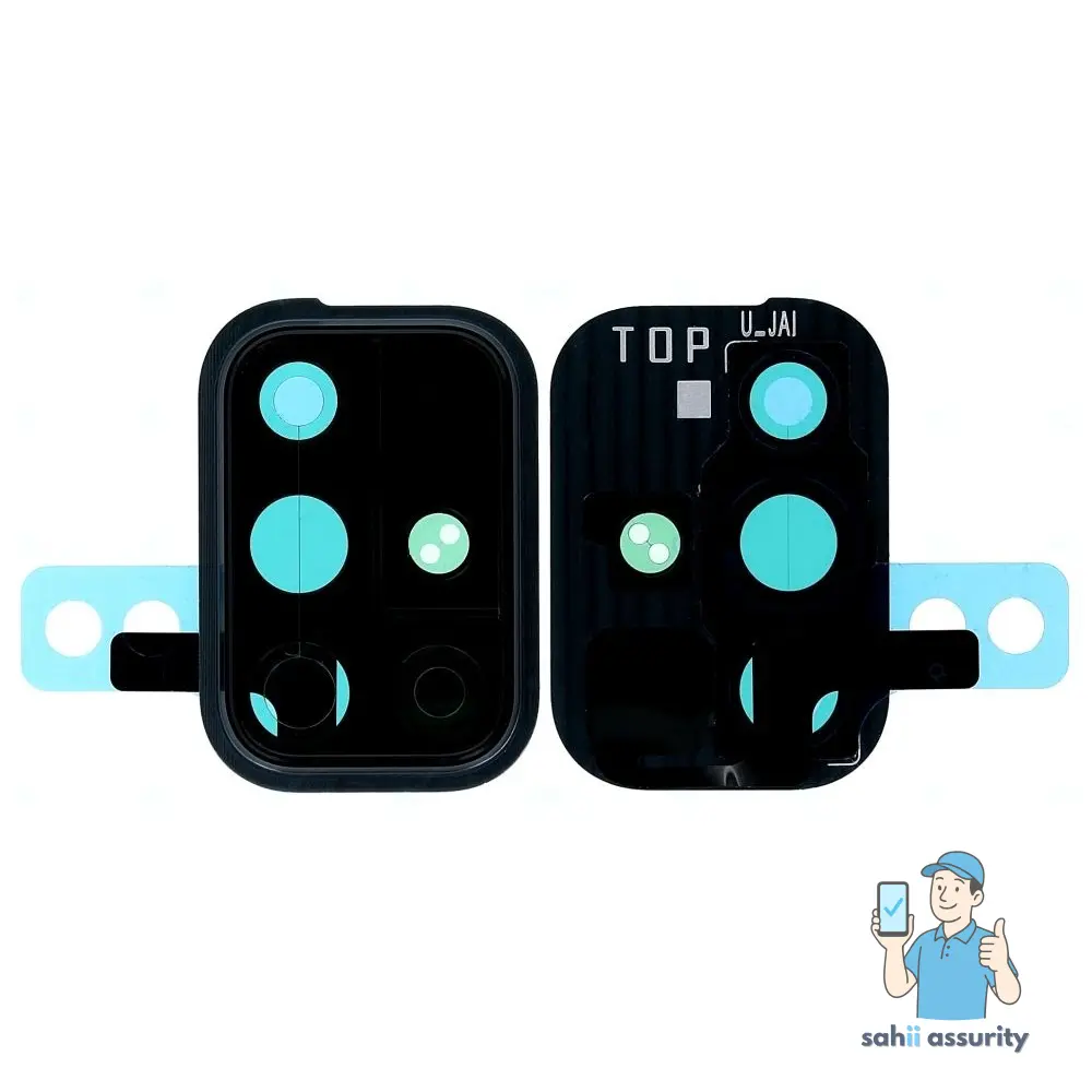 Camera Lens Glass with Frame for Samsung Galaxy A71 Black